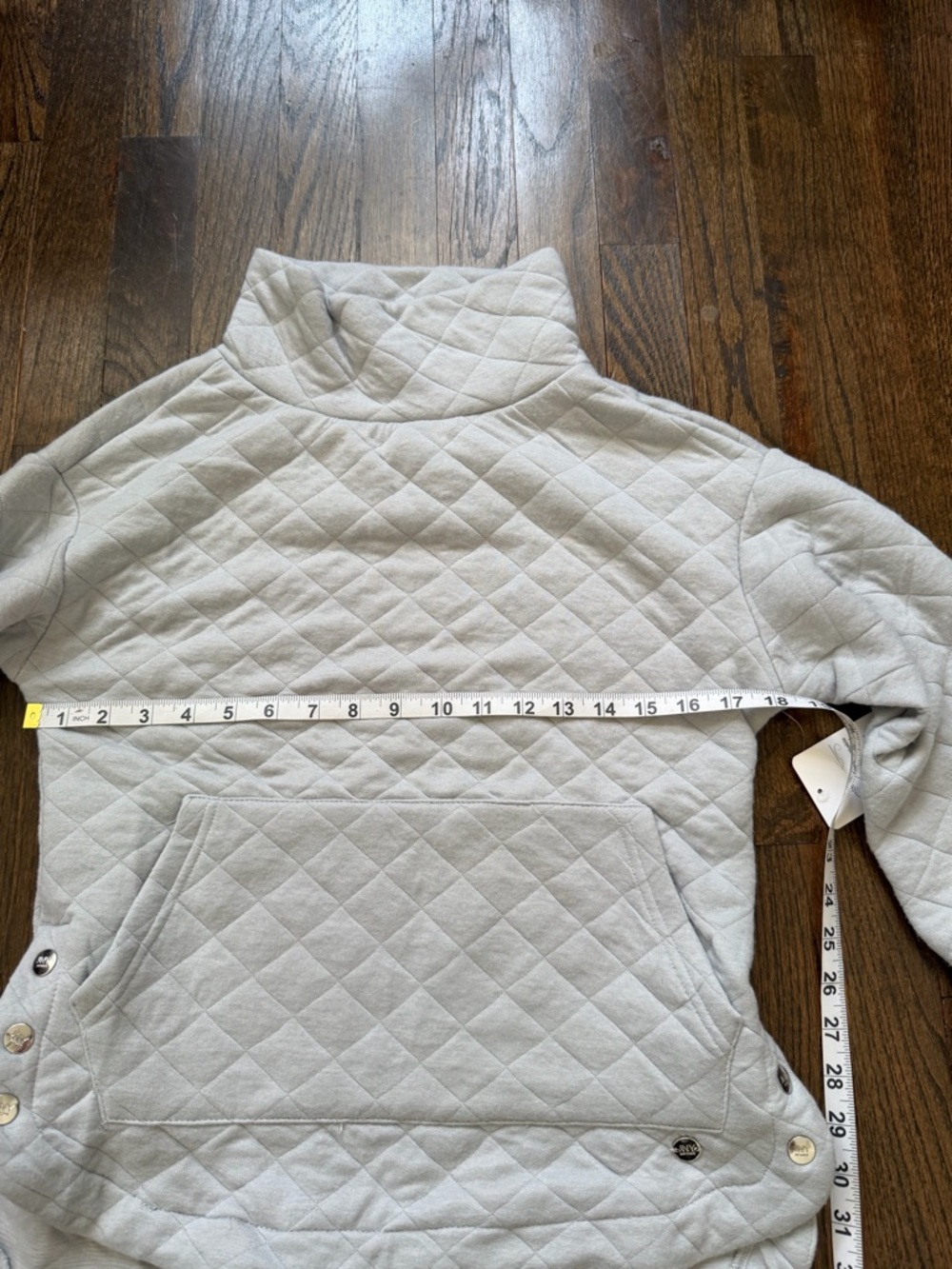Jones New York Quilted Cream Pullover Sweatshirt - Picture 3 of 7